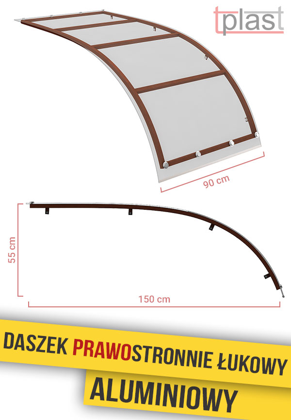 daszek-prawostronnie-łukowy-150x90cm-DPLA150X90K-TECH